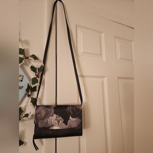 Elegant Black Floral Women's Bag